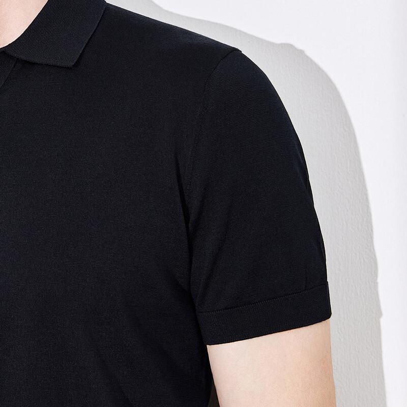 Luotz Men's Silk Cotton Blend Short-Sleeve Polo Shirt