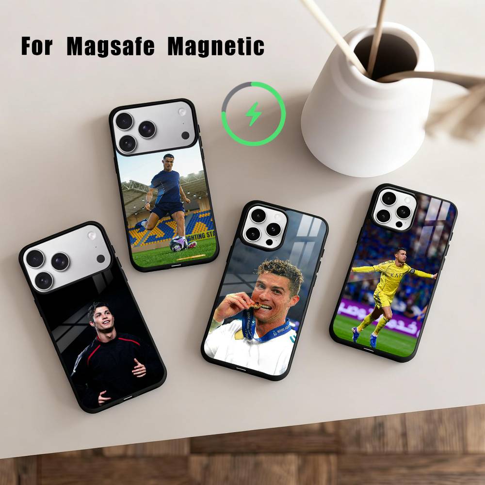 C-Cristiano-O R-Ronaldo-O Phone Case For iPhone17,16,15,14,13,12,11 Plus,For Magnetic Wireless Charge Cover