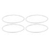 4Pcs 16 Inch Wheel Rim Protector Ring Anti Scratch Self Adhesive Wheel Rim Guard Trim Ring for Flat Rim Edge Car White