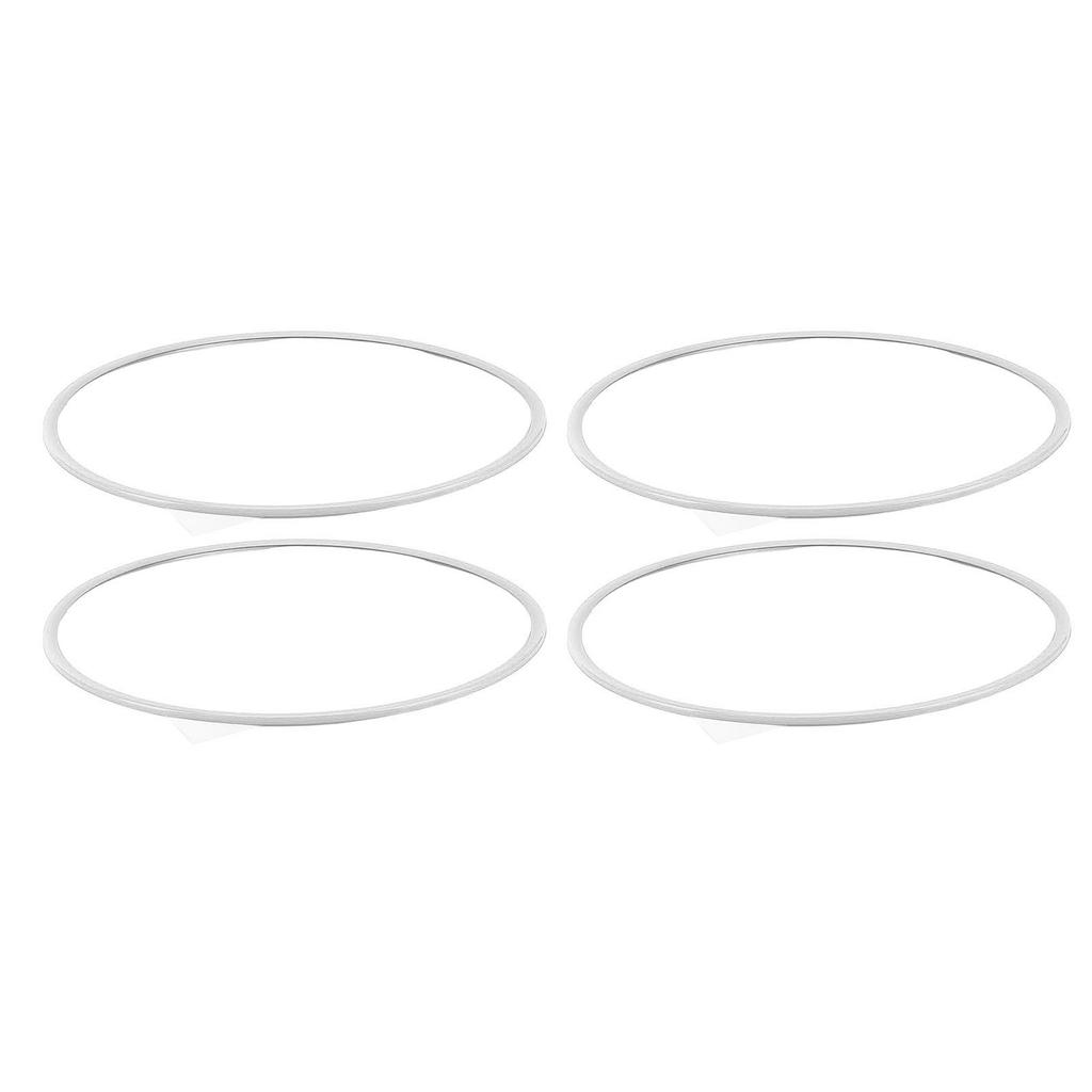 4Pcs 16 Inch Wheel Rim Protector Ring Anti Scratch Self Adhesive Wheel Rim Guard Trim Ring for Flat Rim Edge Car White