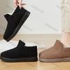 Fashion Women's Snow Boots Winter Plush Thickened Comfortable Non Slip Home Cotton Shoes Fashion Vintage Soft Sole Slip On Cotton Boots