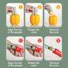 2025 Upgraded Pepper Seed Corer Remover, 2-In-1 Bell Pepper Cutter & Deseeder for Effortless,Fruit Pepper Corer