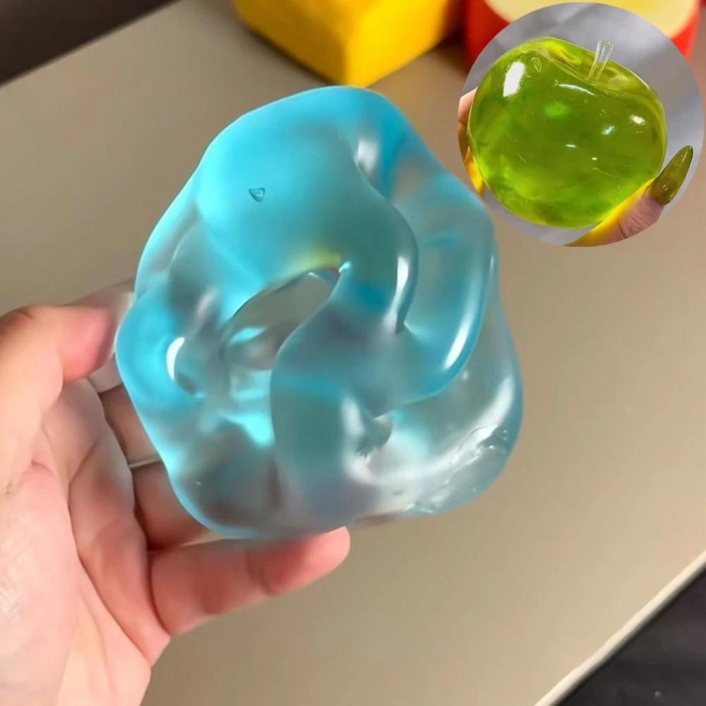 Pomme Verte Douce Squishy Balle Anti-Stress à Rebond Lent Jouet Sensoriel Fidget Pour Enfants Adultes Cadeau de Noël TDAH