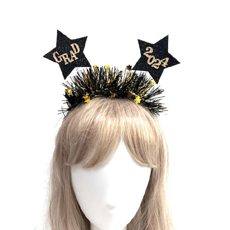 Tinsel Hairband Mini Graduation Hat Headbands Bachelor Hat Graduation Decors
