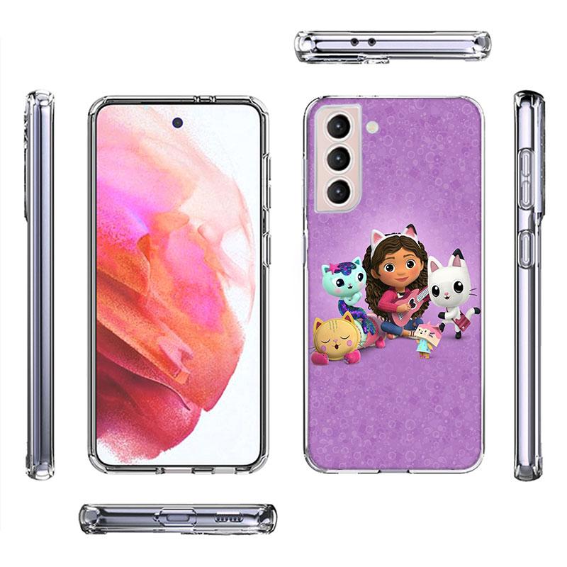 Cartoon Gabbys Dollhouse Phone Case For Samsung Galaxy S25 Edge S24 S23 FE S21 S20 S10 Plus S22 S26 Ultra Cover Clear Cases TPU