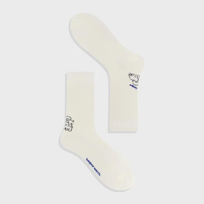 2025 FW_Three dogs socks_ivory
