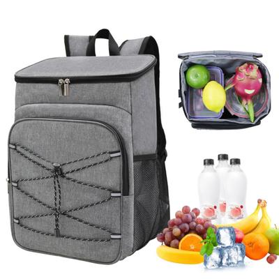 Picnic Bag Large Capacity Waterproof Oxford Cloth Cooler Bag with Adjustable Straps Side Mesh Pockets