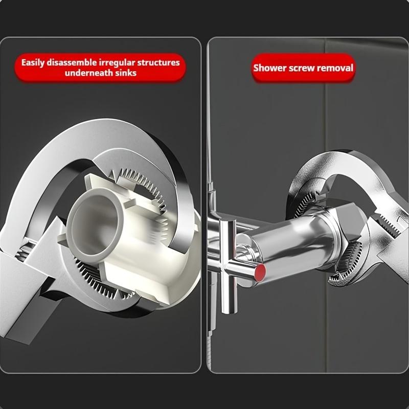 Grishay Flexiwrench Grishay Wrench Universal Adjustable Double-Ended Wrench Plumbing Wrench for Kohler Faucet, Under Sink Wrench Faucet Tool