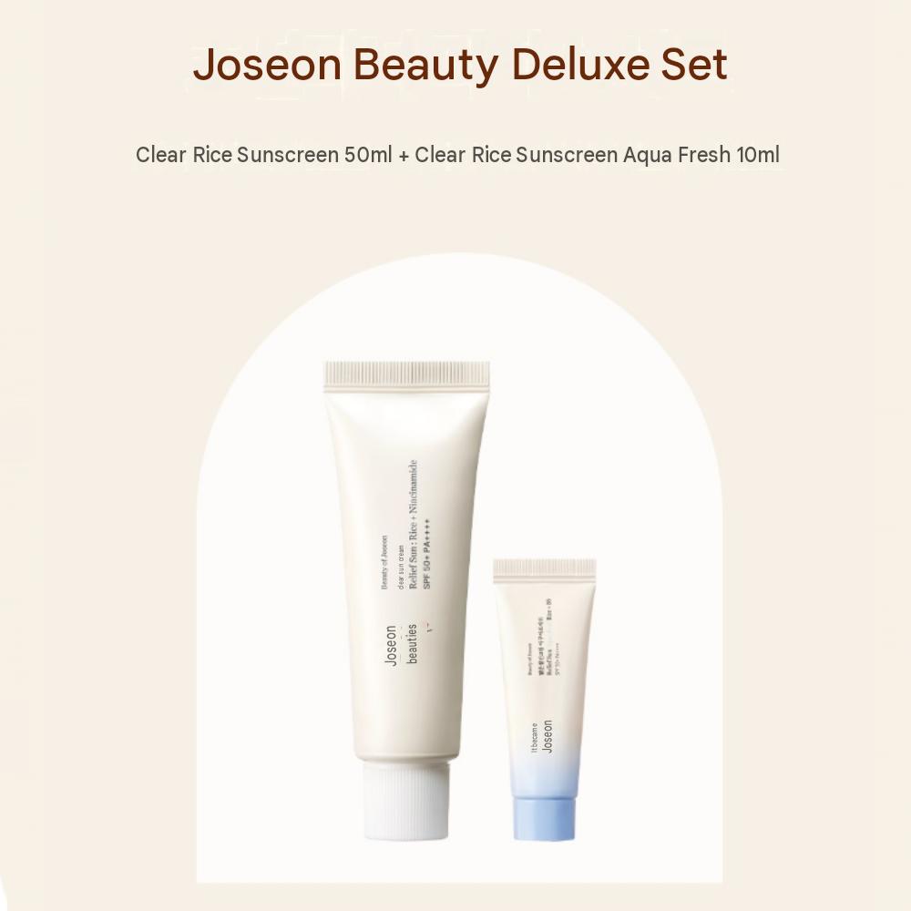 Beauty of Joseon Crema Solare Trasparente all'Riso SPF50 PA++++ 50ml + Freschezza Acquosa 10ml Set Deluxe