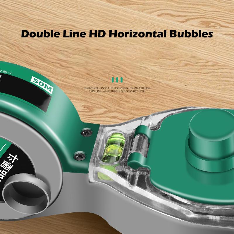 Woodworking Tool Carpenter Manual Ink Marker Scriber With 50M Chalk Lines Professional Wood Working Scriber Drawing Line Marker