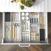 Kitchen Drawer Storage Box, White Chopsticks, Spoons, Separated and Organized Shelves, Household Cabinets, Tableware, Knives and Forks Storage Rack