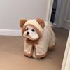 Pet Dog Cozy Cape Blanket Small Medium Dogs Winter Fall Sleeping Warm Thick Hooded Robe