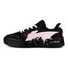 Li Ning Rutschfest Dämpfung Abriebfest Niedrig geschnitten Skateboard Schuhe Herren Schwarz Pink AGCU515-5(Team746-)