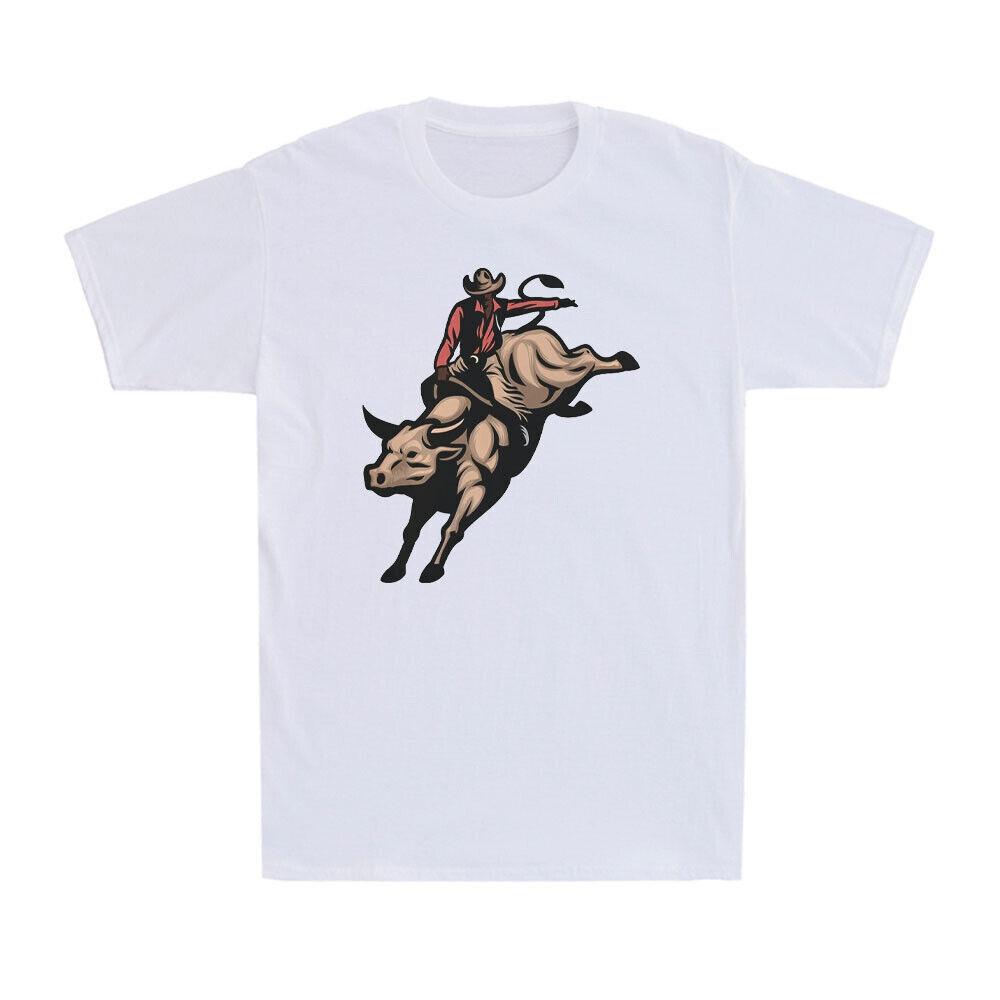Black Cowboy Bull Riding Shirt Rodeo African American Wild West Men s T-Shirt L