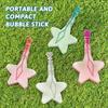 Five Pointed Star Bubble Toy Portable Bubble Stick Outdoor Bubble Toy Children'S Toy Holiday Birthday Gift With Bubble Water