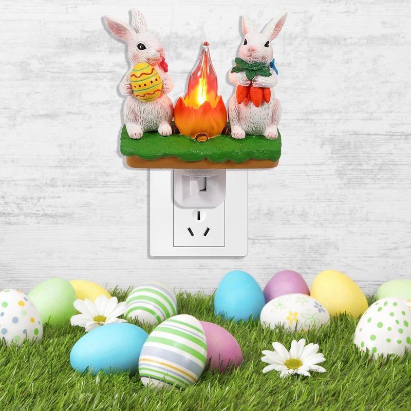 Kaninchen Nachtlicht Umgebungslicht Wandleuchte LED Lichter Dekorative Lichter Nachttischlampen Kaninchen Lagerfeuer Osterlichter Feiertagsnacht