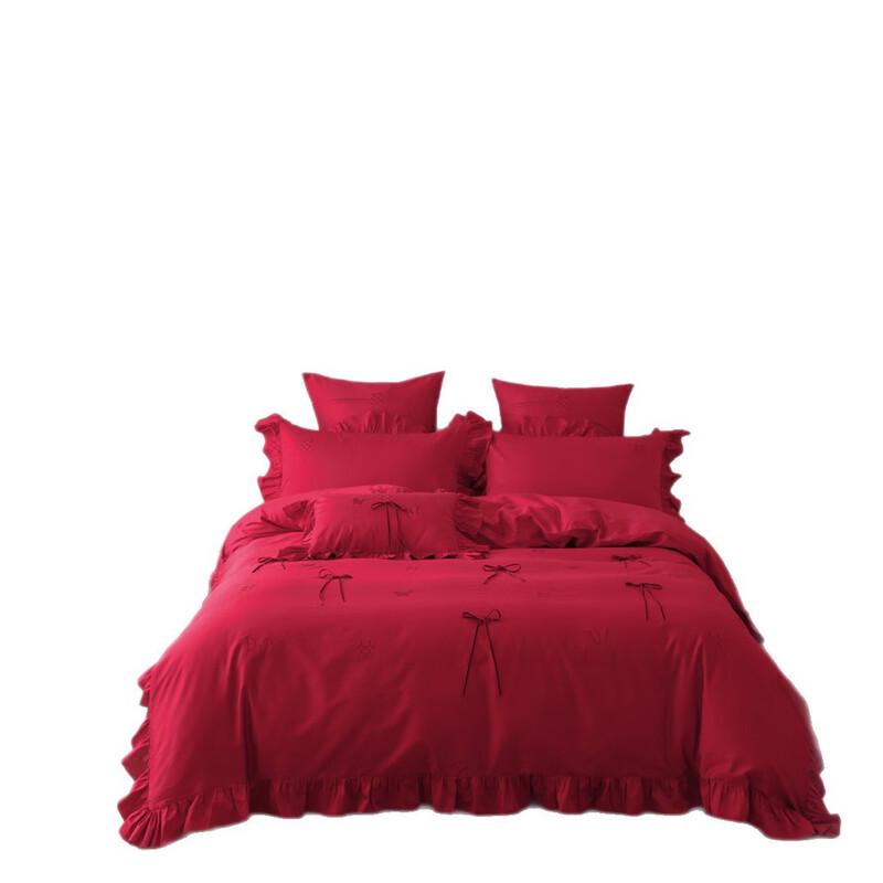 OEING Joyful Red Wedding Bedding Set