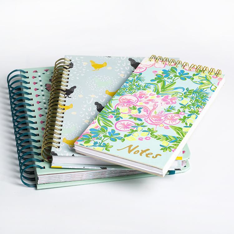 Customizable A6 Size Spiral Bound Notebook Simple Design Printed Manifestations Dairy Journal Planner with PP Cover