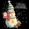 Christmas Series Window Glass Sticker Cartoon Snowman Pattern Home Living Room Wall Holiday Self-adhesive Decoration Accessories