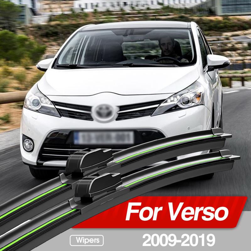 For Toyota Verso 2009-2019 Front Windshield Wiper Blades 2pcs Windscreen Window Accessories 2010 2011 2012 2013 2016 2017 2018