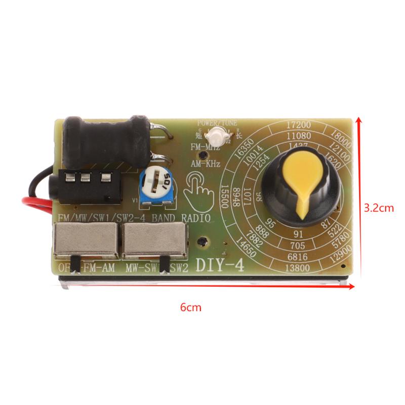 Am/Fm/Sw Medium Wave Shortwave Radio Full Band Receiver Headphone Radio Module Volume Adjustable
