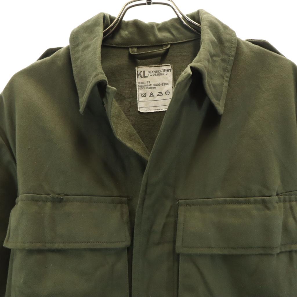DUTCH ARMY 80s vintage Military jacket khaki Men's Used