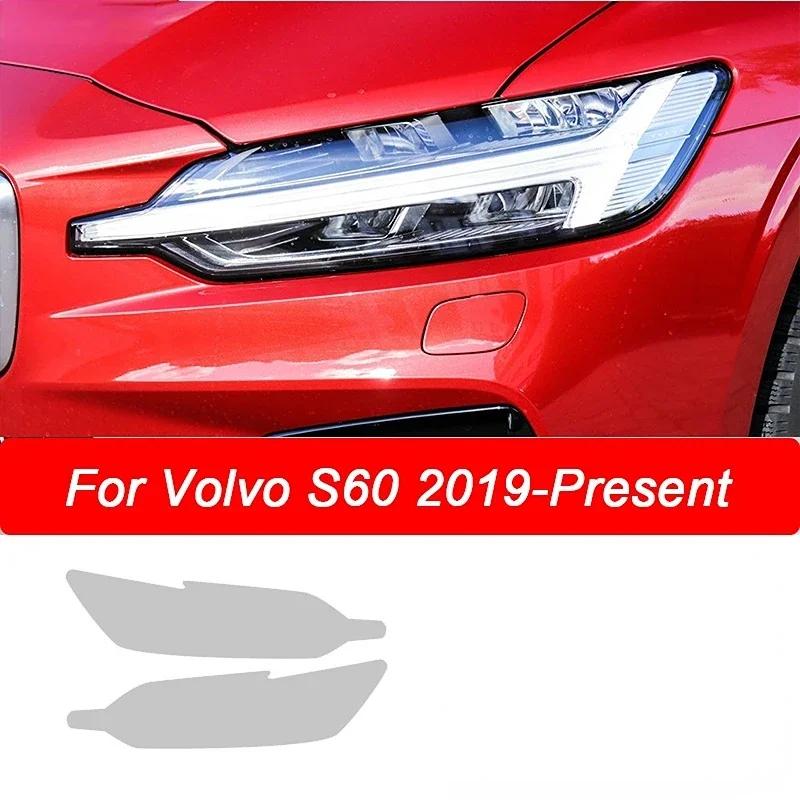 2 Stück Auto-Frontlicht transparenter TPU-Aufkleber für Scheinwerfer, Schutzfolie für Volvo XC90 XC40 XC60 S60 S90 V60 V90 Zubehör