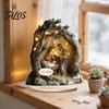 Dekorativer Acryl-Ständer Abstrakter Denker/Weihnachtsmann in der Badewanne/Weihnachtskrippe Schreibtisch-Ornament, Künstlerische Tischdekoration für das Moderne Zuhause