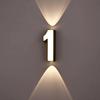 Minimalist Styling Nordic Modern LED Wall Light Simple Geometric Structure Waterproof House Number Plaque Lamp