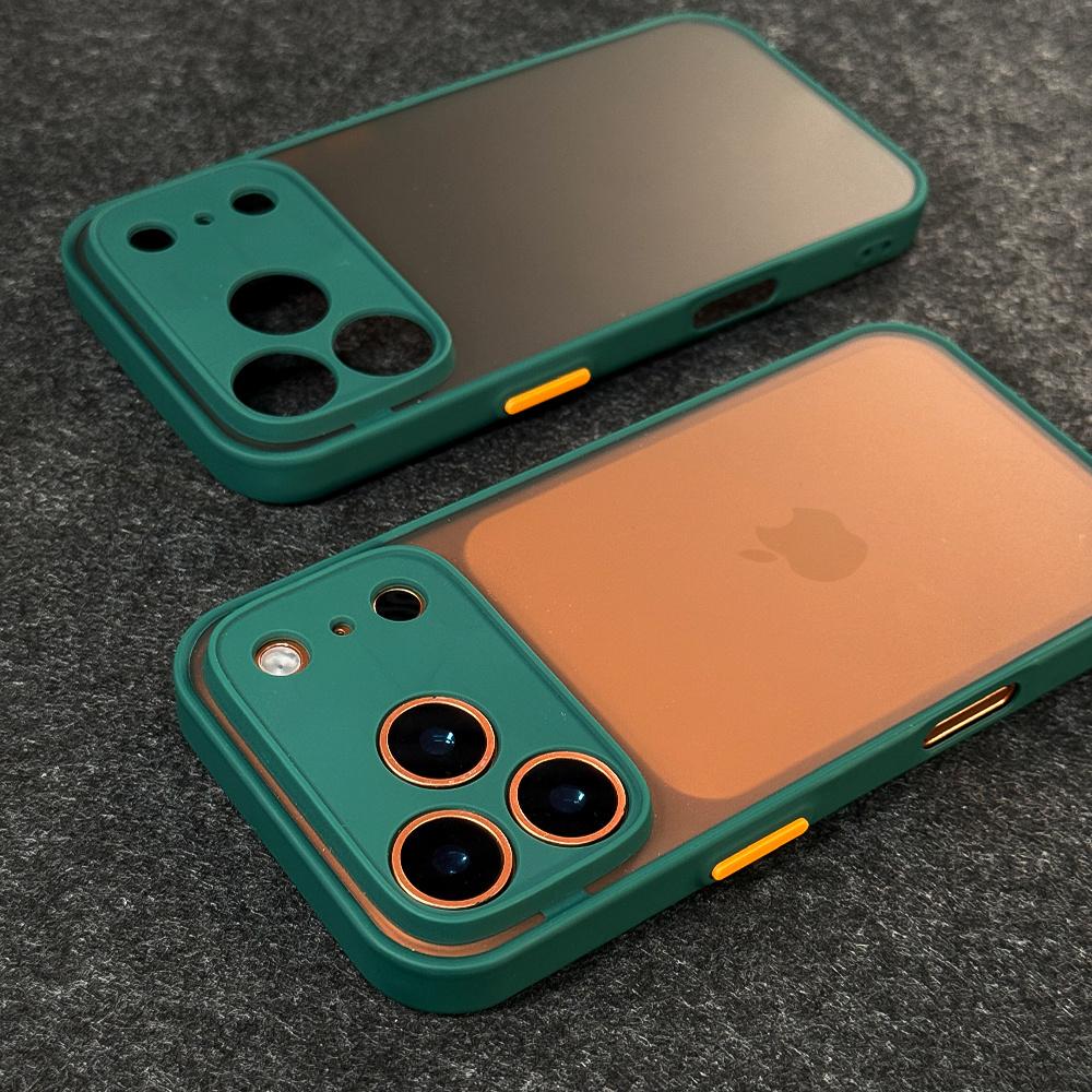 

New transparent matte case for iPhone 17 Air 16 15 14 Plus 13 12 11 Pro Max shock resistant soft edge hard shell back cover iPhone 12 Pro