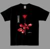 2025 Depeche Mode Rock Short Sleeve Rose Men's and Women's T-shirts Punk American Hip Hop Cotton Tshirts High Quality T-shirt