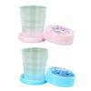 Borraccia pieghevole pieghevole retrattile in plastica portatile Borraccia pieghevole telescopica da viaggio all'aperto Bicchiere da acqua pieghevole