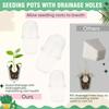 5/10PCS Clear Seedling Nursery Pots with Breathable Cover Seed Starting Grow Cup Flower Plant Containers Garden Vegetable Pot
