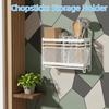 Space Saving Chopsticks Storage Holder Wall-Mounted Cutlery Storage Shelf  Kitchen Gadgets