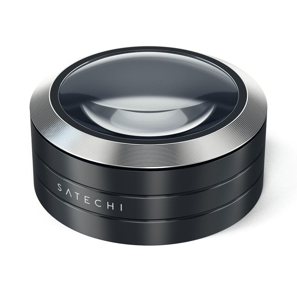 SATECHI ReadMate LED Desktop Magnifier with up to 5x Magnification Carrying Case Included - (Black)