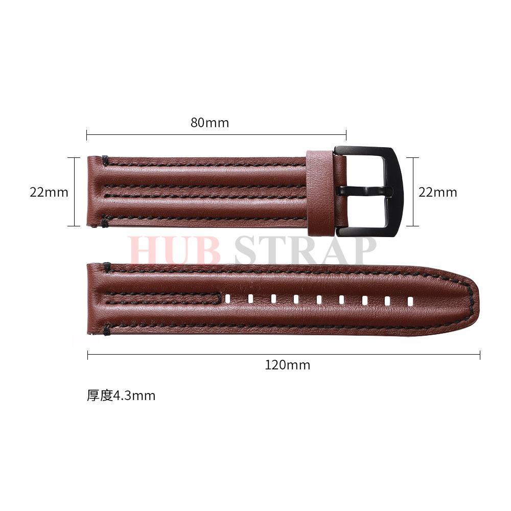 20mm 22mm 24mm Retro Genuine Cowhide Watch Band Straps for Seiko Leather Rugged Double Bone Band for Omega Men Women Accessories