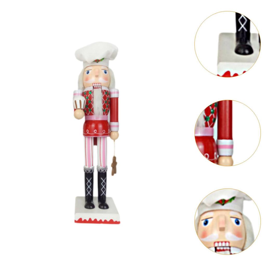 Wooden Nutcracker Ornament Christmas Decor Decorative Remembrance Gift Desktop