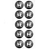 14mm 3D Badge Car Key Remote Control Emblem Stickers Decor Decal For Honda Civic CRV Odyssey Mugen Fit Accord Jazz Accessories CB0