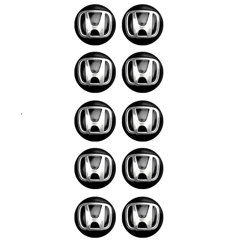 14mm 3D Badge Car Key Remote Control Emblem Stickers Decor Decal For Honda Civic CRV Odyssey Mugen Fit Accord Jazz Accessories CB0