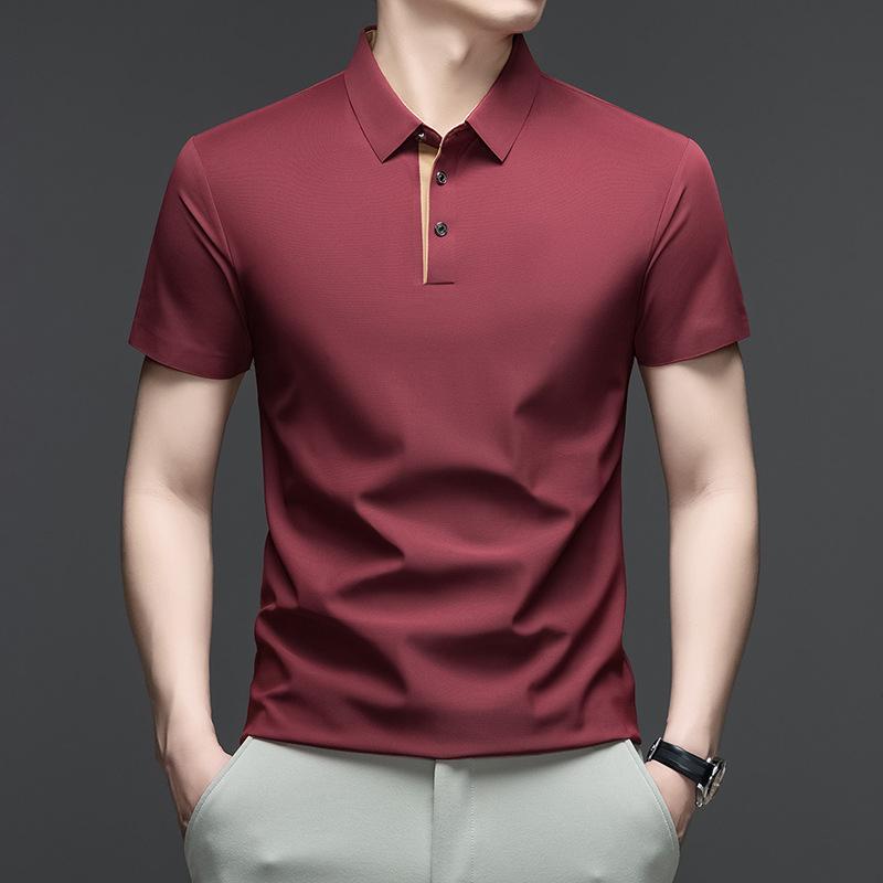 Men spolo Short Sleeve Summer Ice Breathable Business Casual M