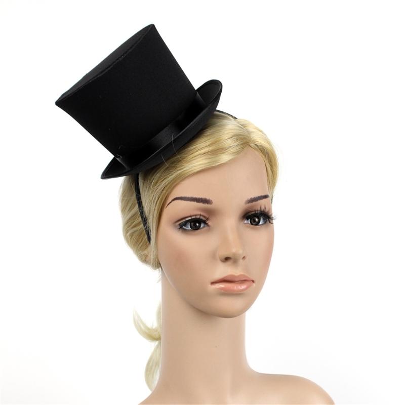 Eleganter Zaubererhut, Zylinderhut, Stirnband für Unisex, modisches Accessoire, stilvoller Panamahut für Damen
