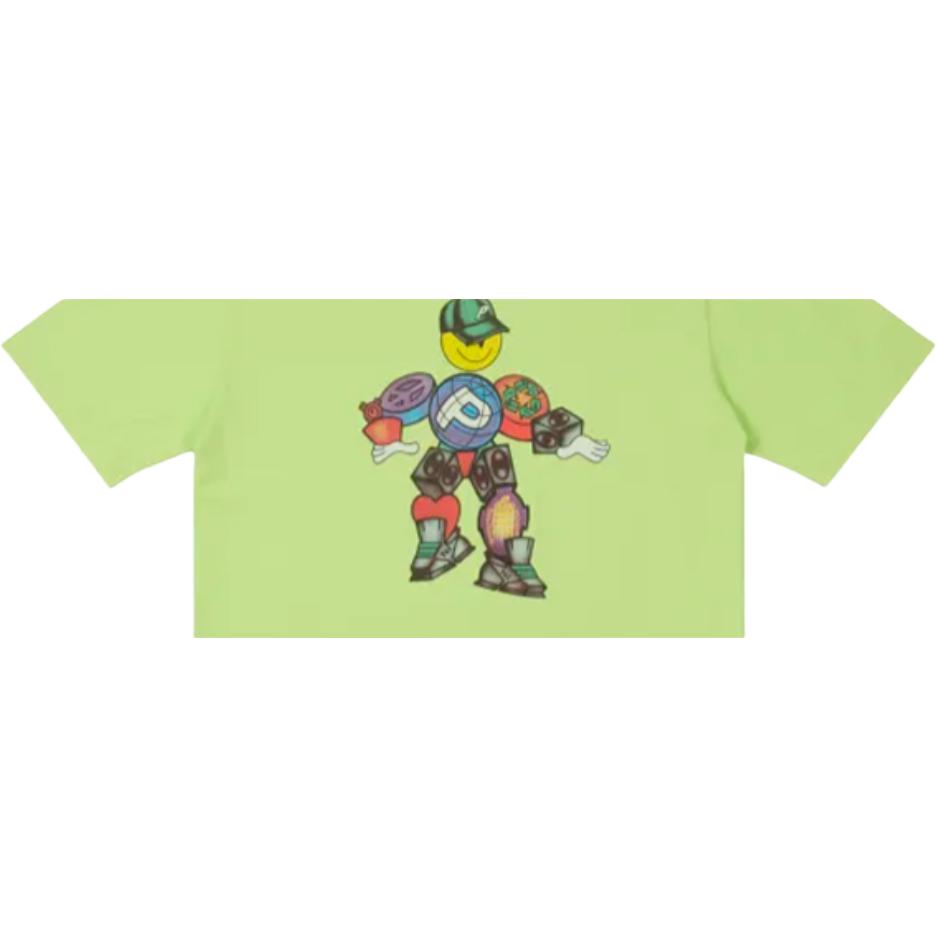 Palace X Pezlondon Collaboration Pez Pezman T-Shirt Cartoon Graphic Print Crew Neck Short Sleeve T-Shirt Unisex Tops Green P21TS126