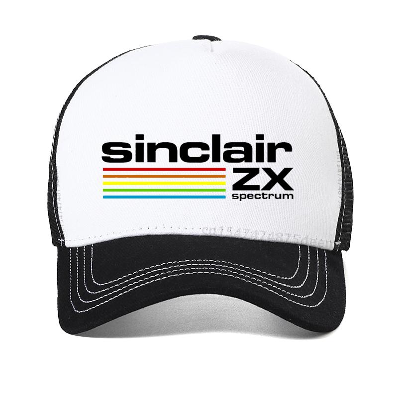 Sinclair Zx Spectrum Caps for Men Gaming Gamer Unisex Sinclair Zx Spectrum Baseball Cap Summer Cool Mesh Trucker Cap Bone