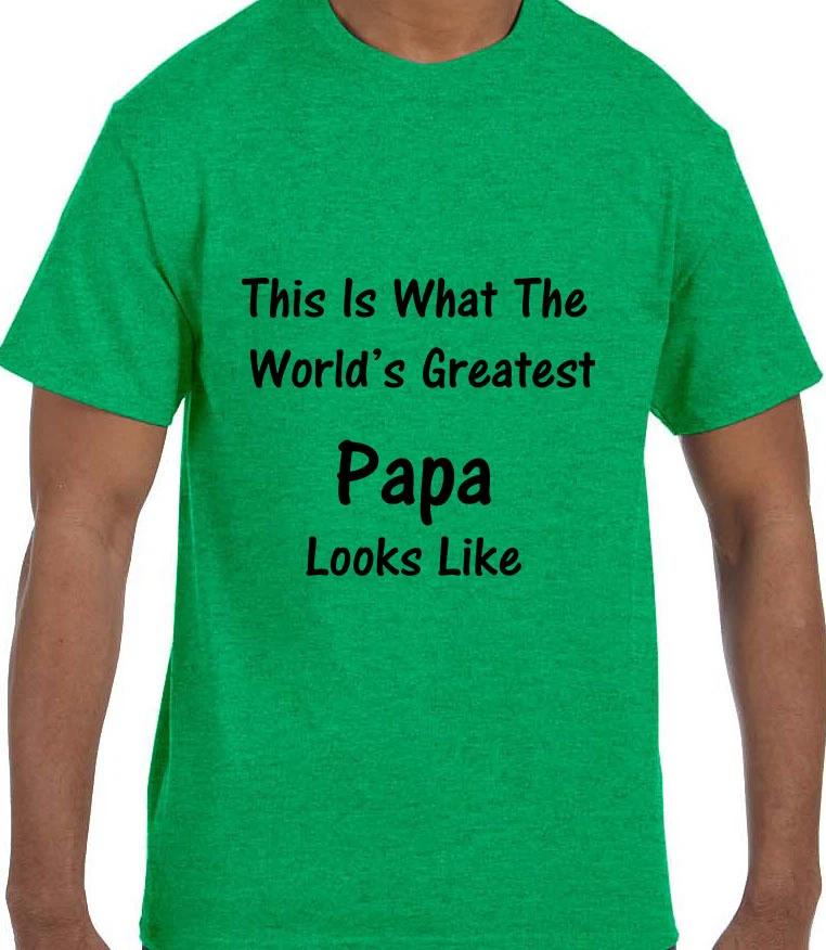 Funny Humor World s Greatest Papa T shirt T shirt M