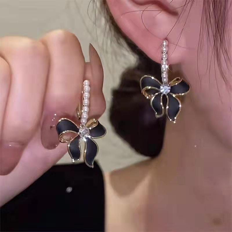 925 Silver Needle Geometric Pearl Earrings For Women Fashion Earrings Flowing Tassel Earrings Elegant Jewelry