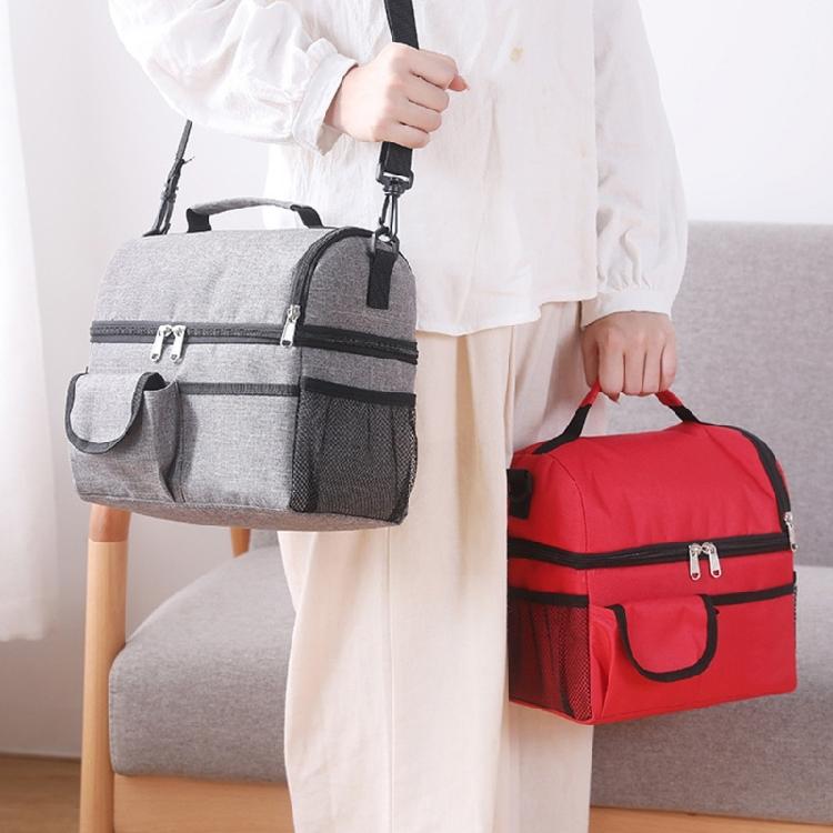 Büro- und Outdoor-Isolierter Lunchbehälter Thermische Kühltasche Wasserdichtes Oxford-Gewebe mit separater Lebensmittelaufbewahrung