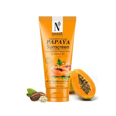 NutriGlow Natural's Advanced Pro Formula Papaya Sunscreen SPF 50 (3.5 Oz)