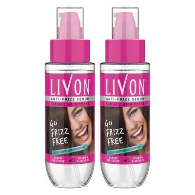 Hair Serum for Dry Frizzy Hair Pack of 2 100ml | Shine Smoothness Damage Protection Leave In Serum Women Men
