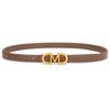 Womens Slim Leather Belt With M-Shape Alloy Buckle Casual Office Jeans Skirt Waistband