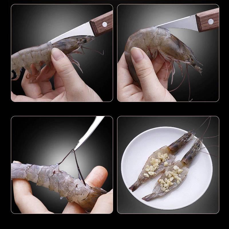 Seafood Kitchen Tool for Quick Shell Removal Stainless Steel Shrimp Peeler